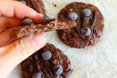 Raw almond butter cookies